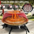thumbnail image 3 of Zimtown BBQ Grill Electric Grill Outdoor Patio Grill and Smoker Adjustable Heat,Portable Barbeque,Red, 3 of 7