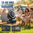 thumbnail image 6 of Rechargeable Solar Fan, Solar Camping Fan with LED Lantern, Portable Fan with Solar Panel, Battery Operated Powered Outdoor Tent Fans for Picnic, Barbecue, Fishing, Travel, 6 of 8