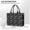 thumbnail image 3 of Large Capacity Tote Bag,Black Cartoon Dinosaurs Fossils Pattern Handbag Fashion Luxury Tote Bag,15.7"x13"x 5.1" Inches,Laptop Compatible, 3 of 6