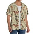 thumbnail image 2 of Honeii Watercolor Insects for Men's Short-Sleeved Button-Up Collared Shirt Featuring A Pocket, Perfect for Beach Vacations, And Travel Adventures.-XX-Large, 2 of 5