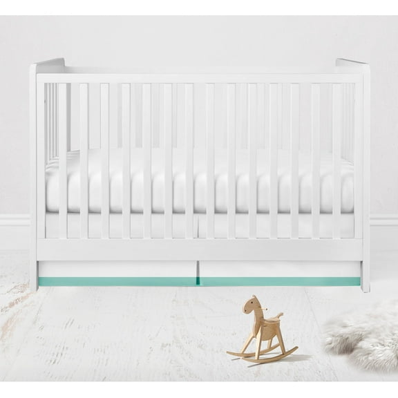 Bacati - Band at the Bottom Tailored Crib or Toddler Bed Skirt or Dust Ruffle