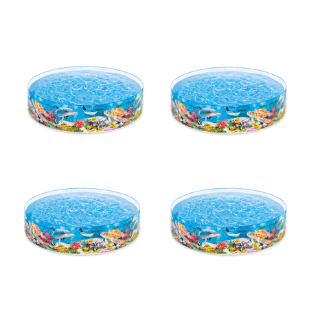 Intex Deep Sea Blue 8 x 1.5 Foot Kids Instant Kiddie Swimming Pool (4 Pack) | Walmart Canada