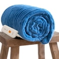 thumbnail image 1 of Gotcozy Electric Blanket Heated Throw 50''X60''- Ribbed Faux Fur Heated Blanket with 4 Heating Level & 3 Hour Auto Off Heating Blanket, ETL&FCC Certi, 1 of 7