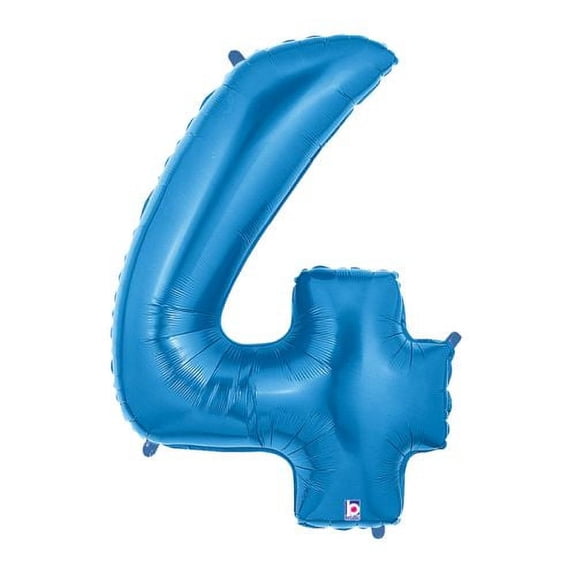 Burton & Burton 40" Number 4 Shape Blue Balloon