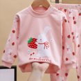 thumbnail image 4 of NOLDARES Infant Toddler Winter Clothes Outfits Long Sleeve Graphic Crewneck T-Shirt Sweatpants Cozy 2 Piece Set Size:9-10 Y,Pink, 4 of 5