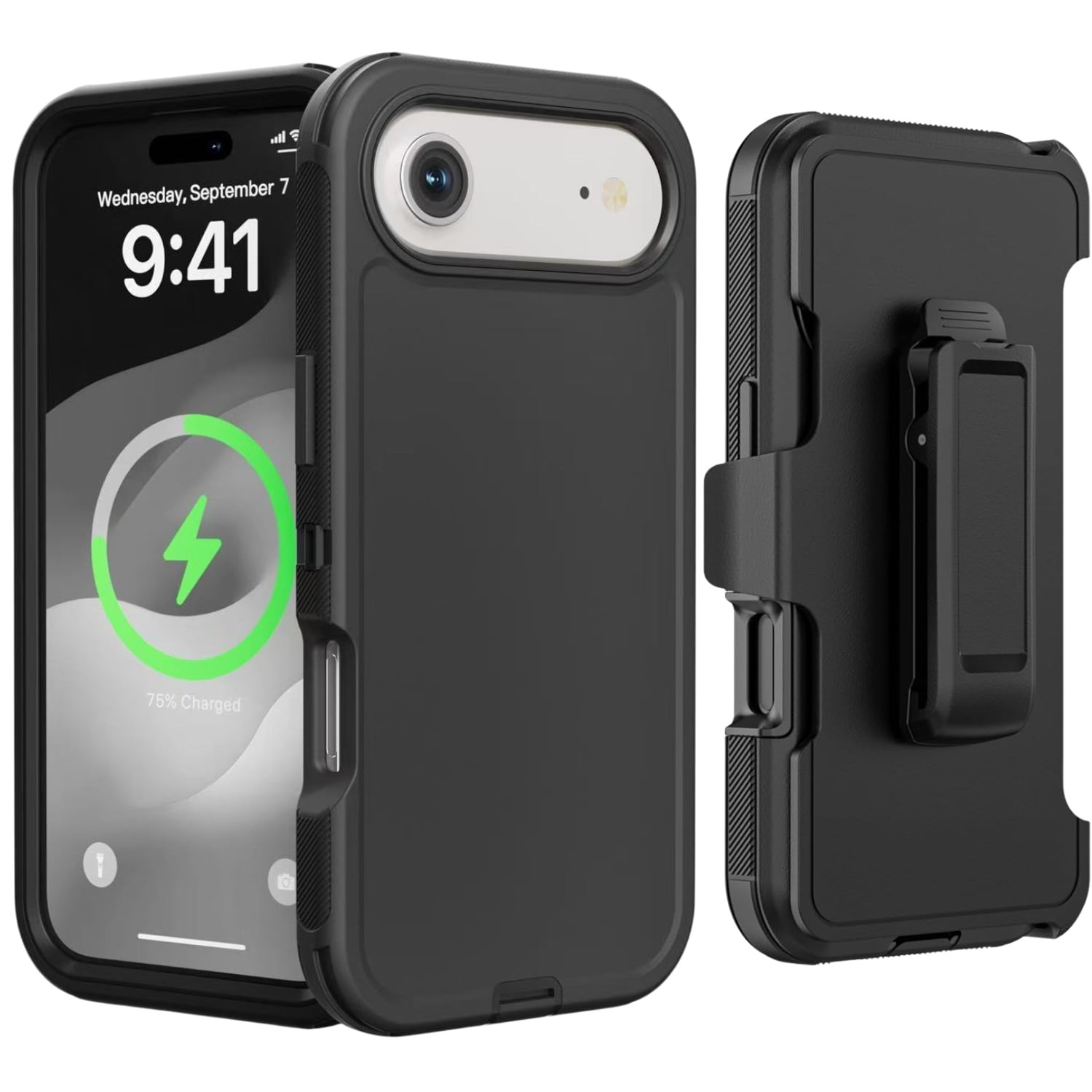 MXI - Defender Case+Clip Designed for iPhone 17 Air - 3 Layer Heavy ...