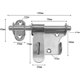 thumbnail image 2 of Door Latch, 2 Pcs Latch, Durable Thickened Stainless Steel Sliding Door Latches for Bathroom Cage,Kitchen Cabinet, Bolt: 10x120mm Ji, 2 of 4