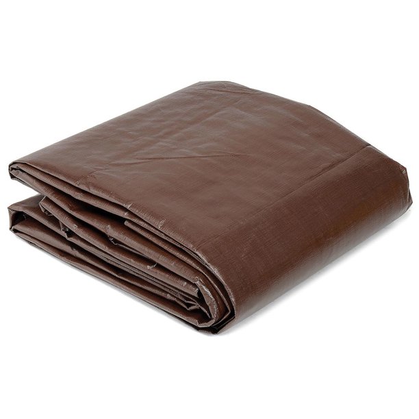 Super Heavy Duty Tarp, 16'W x 20'L, 8 oz., Brown