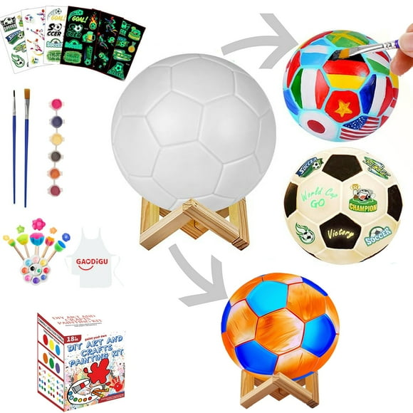 TIMIFIS Football Painting Diy Football Themed Hand Painted Sticker Arts Color Your Own Crafts Kit for Decorative Painting and Coloring Activities-10ml Education