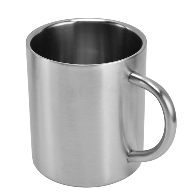Double Wall Insulated Cup, Portable Flat Bottom Heat Insulation Double Walled Coffee Mugs For Outdoor For Camping For Travel
