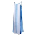 thumbnail image 4 of Vestido largo Sunnimix Vestido de la raya de la correa de espagueti Azul M, 4 of 8