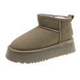thumbnail image 1 of Bottes de Neige d'Hiver pour Femmes en Daim à Semelle Thermique, 1 of 7