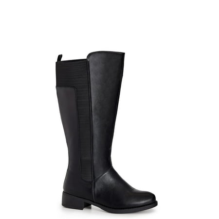 

Evans Women s Wide Fit Brynn Faux Leather Zip Tall Boots