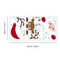 thumbnail image 5 of Walplus  Peeking Santa & Rudolph Christmas Window Clings Window Decoration Double Sided Reusable Removable Electrostatics PVC, 5 of 5