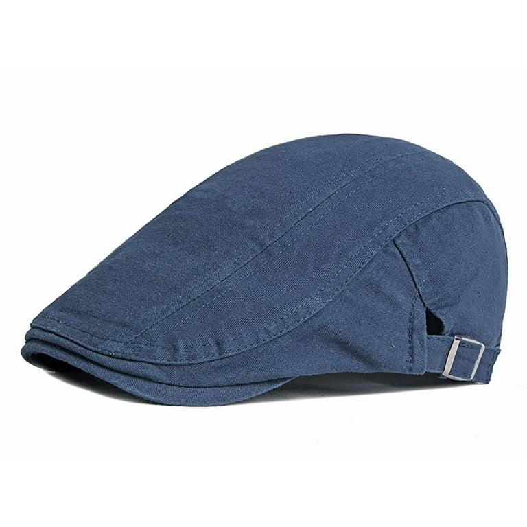Happy Date Newsboy Hats for Men Flat Cap Cotton Adjustable Breathable  Cabbie Ivy Driving Gatsby Hunting Hat