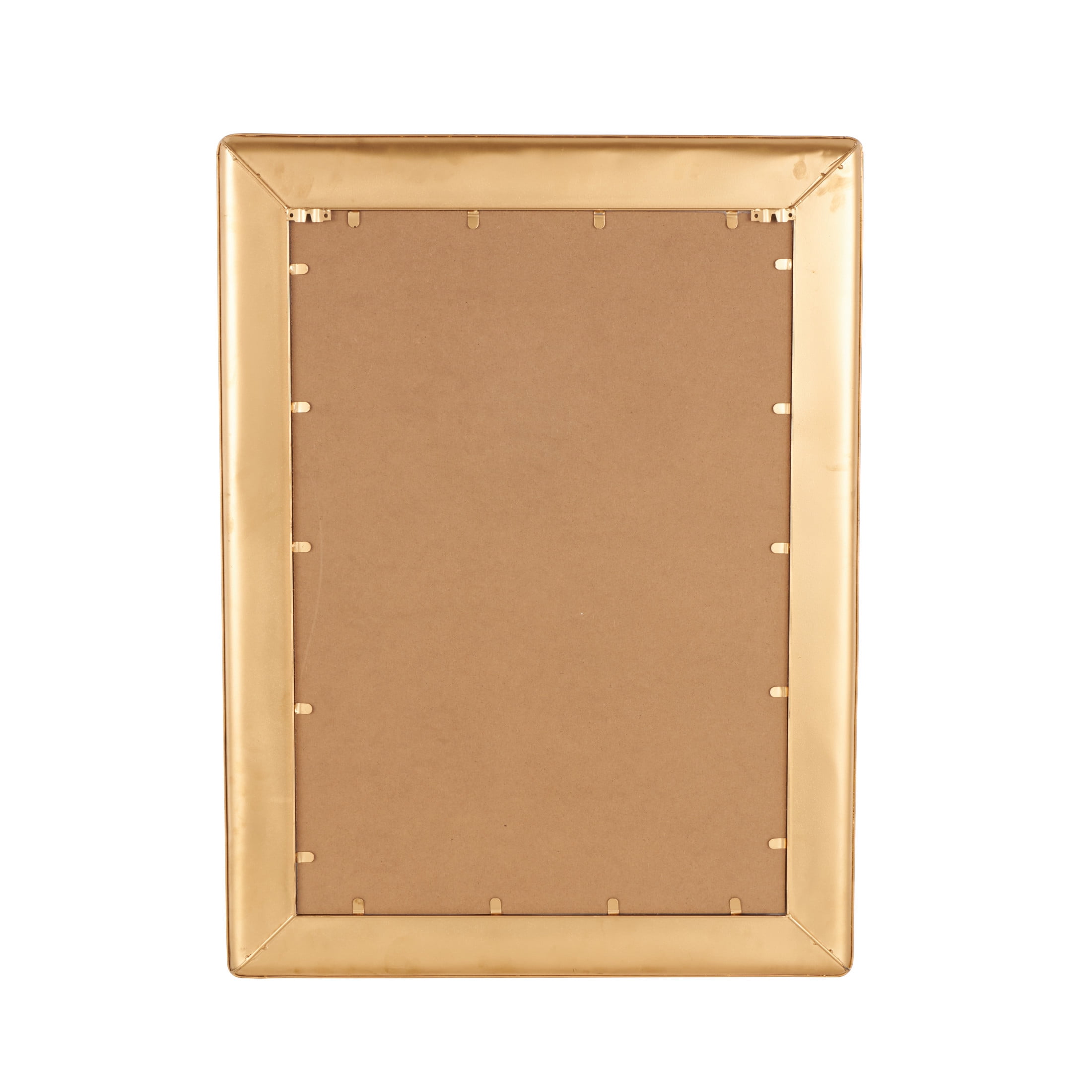 DecMode 29" x 38" Gold Wall Mirror with Textured Frame