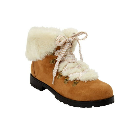 Comfortview Arctic Bootie Faux Fur Trim Women's Winter Snow Boots (Wide Widths Available)