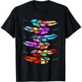 thumbnail image 2 of 100% Cotton Unisex Colorful Feathers American Indian Pride Native American T-Shirt, 2 of 5