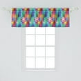 thumbnail image 2 of Ambesonne Geometric Window Valance, Triangles, 54" X 18", Multicolor, 2 of 3