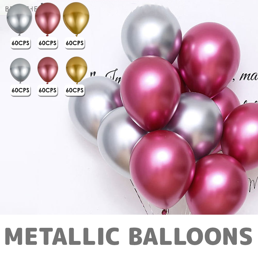 Details about   METALLIC LATEX PEARL CHROME BALLOONS 12" Helium Balloon Happy Birthday Party 