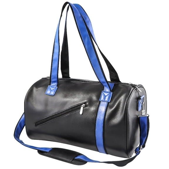 ​​Ogetok Black Cable-Stayed Cylinder Bags with , Faux Leather , Travel Luggage, Spacious Main Compartment, Adjustable Shoulder Strap​​