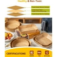 thumbnail image 3 of Katbite Air Fryer Liners Disposable 130PCS, 8.6x5.5'' Rectangle Liners For Air Fryer Basket, 3 of 8