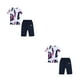 thumbnail image 4 of Jumpingount Ropa para niños Traje de verano Camisas para adolescentes Pantalones Piel Cierre de algodón Exquisito Escuela al aire libre Lavable Púrpura 110cm 2piezas, 4 of 6