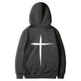 thumbnail image 5 of WILLBEST Sudaderas De Hombre Male Long Sleeve Hooded Sweatshirt Solid Color Back Print Sweatshirt Grande, 5 of 5