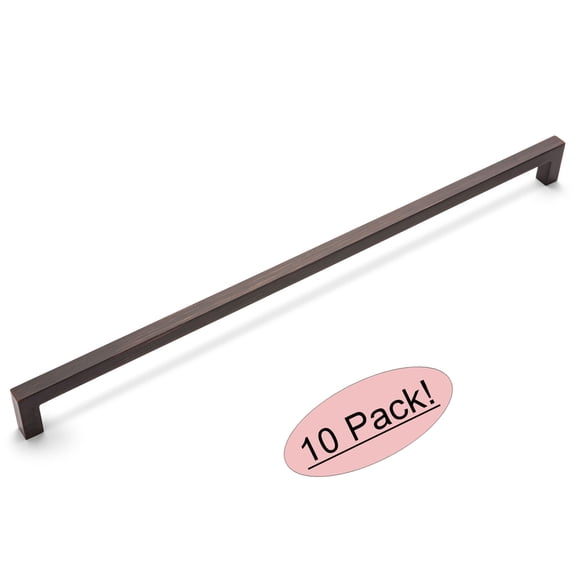 10 Pack - Cosmas 14777-320ORB Oil Rubbed Bronze Modern Cabinet Hardware Handle Pull - 12-5/8" Inch (320mm) Hole Centers