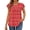 Red Floral, variant on Womens Blouses Dressy Casual Pleated Tunic Tops Floral Ruffle Sleeve Summer Shirts