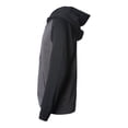 thumbnail image 2 of Independent Trading Co. Youth Lightweight Special Blend Raglan Zip Hood PRM15YSBZ Carbon/ Black XS, 2 of 5