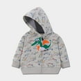 thumbnail image 2 of bbymog Long Sleeve Boys Hoodie Graphic Hooded Boys Sweatshirts Casual Cute Hoodies for Boy Fall Baby Boy Clothing Gray F 12-18 Months, 2 of 3