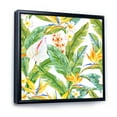 thumbnail image 3 of Designart 'Yellow Flowers and Tropical Foliage II' Modern Framed Canvas Wall Art Print, 3 of 5