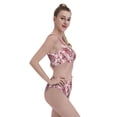 thumbnail image 4 of Daiia Orchids Flowers printed 2 piece Swimsuit Bikinis for Women High Waisted Racerback Bathing Suits Summer Tummy Control Scoop Neck Swimwear-Large, 4 of 8