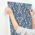 thumbnail image 4 of Chesapeake Kiwassa Navy Antler Damask Wallpaper, 4 of 6
