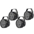thumbnail image 1 of 4 Pack Par64 RGBW DMX512 Stage Lighting, 4x LED Can Lights with DMX Control for Stage Show Events, 1 of 4
