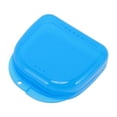 thumbnail image 1 of Unique Bargains 1 Pc Braces Box with Vent Holes Compact Braces Storage Box Clear Blue, 1 of 5