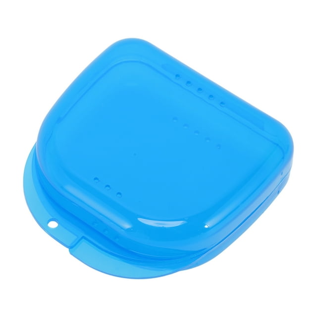 Unique Bargains 1 Pc Braces Box with Vent Holes Compact Braces Storage Box Clear Blue