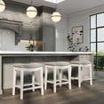 thumbnail image 5 of Cterwk 26in Counter Height Backless Bar Stool with Wood Frame, Fabric Upholstered Seat Barstool for Bar, Dining Room, Gray, 5 of 6