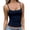Navy Blue, variant on YUEVORA Spaghetti Strap Tank Top for Women, Slim Fit Cropped Camisole with Soft Stretch, Solid Color Basic Cami Shirt, Everyday Summer Layering Piece, Sizes XXS to XL.