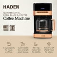 thumbnail image 2 of Open Box Haden Quintessential 12 Cup Programmable Coffee Maker, Black/Copper, 2 of 9
