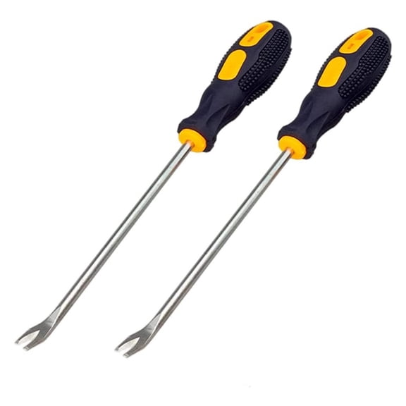 1Pc Tack Puller Nail Puller Pry Tool Nail Remover U/V Type Screwdriver 260Mm For Home Workshop Industries Carpenters U Type Fangkenuo