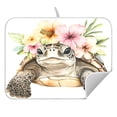thumbnail image 5 of Ryvnso Turtle Flower Tropical Dish Drying Mat for Kitchen Countertop 18x24 Large Dish Pad Drainer Rack Dish Sink Mats, 5 of 7