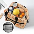 thumbnail image 6 of HUIACONG Aluminum Film Meticulous Stitching Insulated Lunch Tote for Office Outdoor, Large Capacity Lightweight Lunch Bag, Basketball Capybara Print, 6 of 10