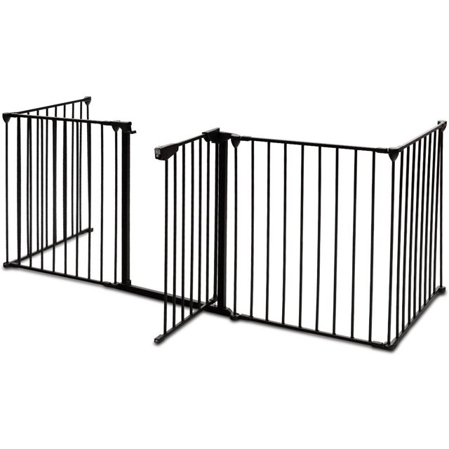 5 Panel Baby Playard Gates, Baby Playpen Heavy Duty Metal Gate Pet Fence Safe Barrier, Removable and Adjustable