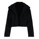 thumbnail image 5 of Abrigo de mujer Fluffys Fleece Turn-down Collar Faux Furs Top Short Loose Coat Pompotops  qwe18594, 5 of 7