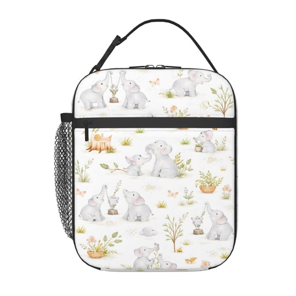 Elephant Motif Lunch boxs Portable Thermal Lunch Bags
