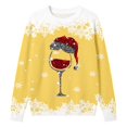 thumbnail image 6 of Shadoumai Christmas Sweatshirts for Women Red Glass Graphic Sweater Funny Xmas Holiday Crewneck Pullover Tops, 6 of 6