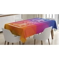 thumbnail image 1 of Ambesonne Live Laugh Love Tablecloth Rectangular Table Cover, Famous Slogan, 60"x90", Multicolor, 1 of 3