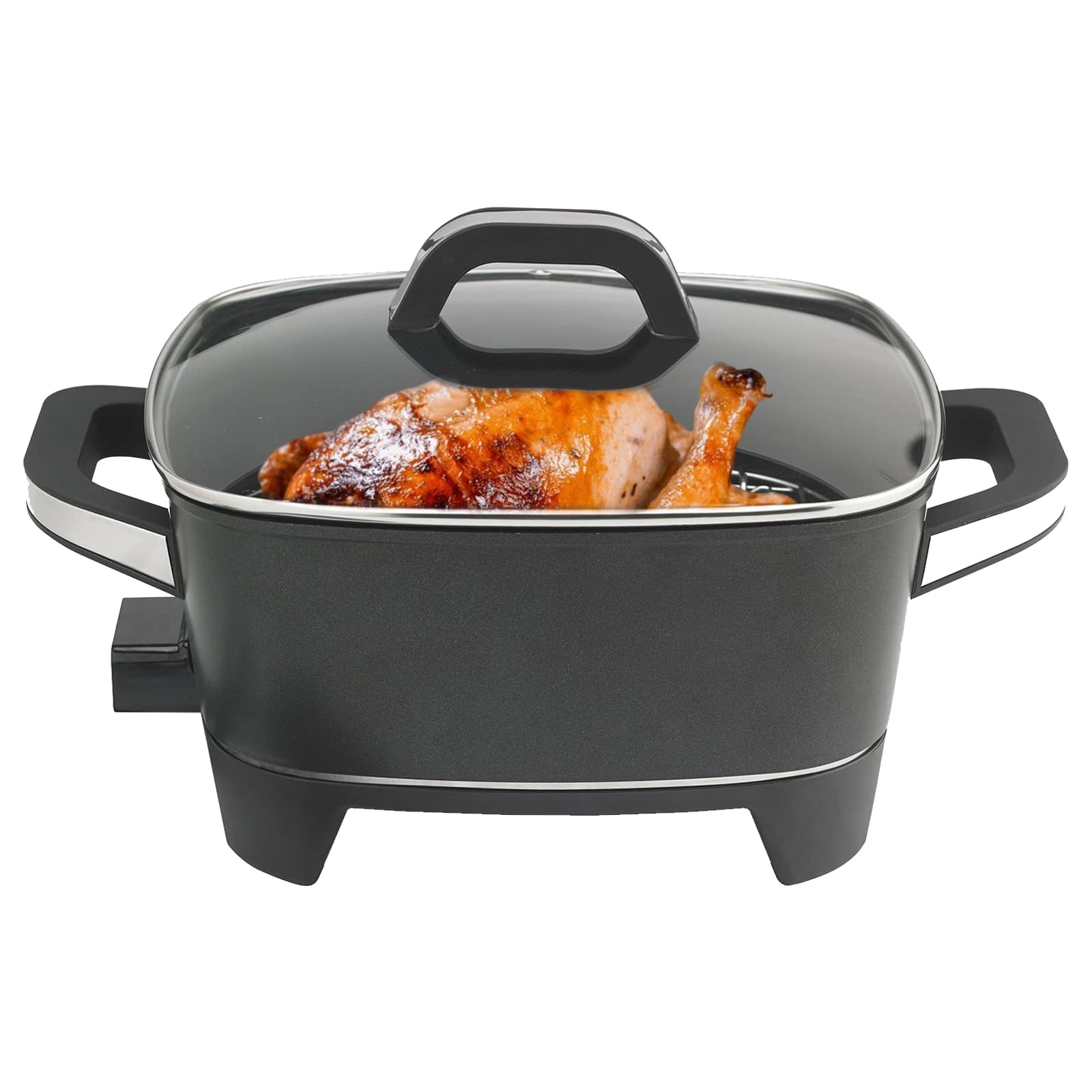 Extra Deep Electric Skillet NonStick for Roast Fry (12 inch